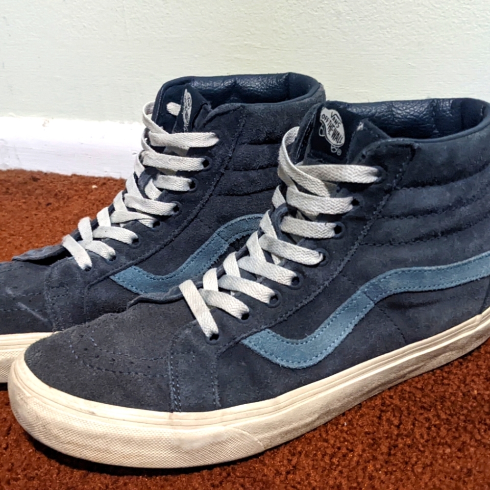 VANS sk8 hi, dark blue used, sz 9